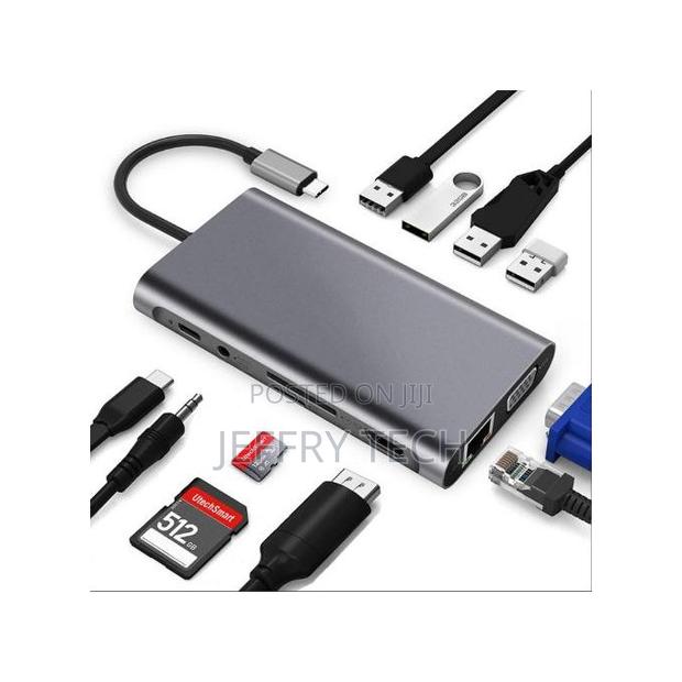 Type-C to HDTV 11 in 1 Multi-Port Adapter Hub - thumbnail 3