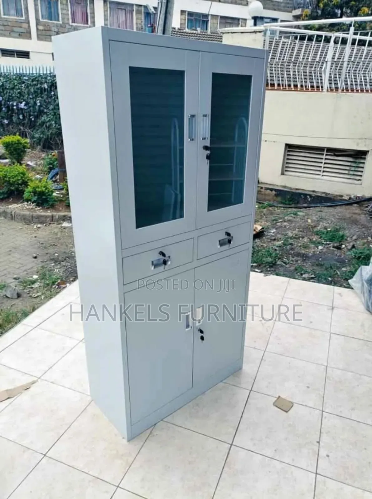 Half-Glass Office Cabinet – Stylish Secure Storage