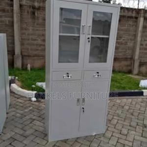 Metal Half-Glass Office Cabinet – Durable Professional - thumbnail 2