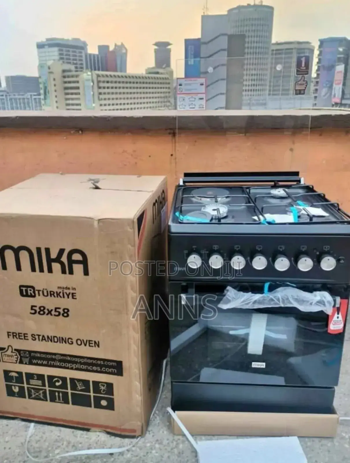 3+1 58 by 58 Mika Free Standing Cooker