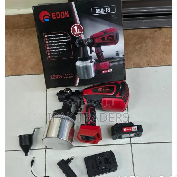 Edon 18v Original Spraygun
With Metalic Tank 750ml
2 Batteries