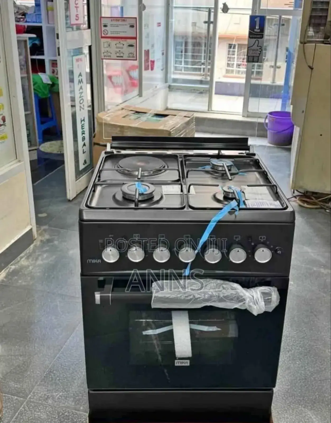 Black Mika 58 by 58 Free Standing Cooker (D-67)