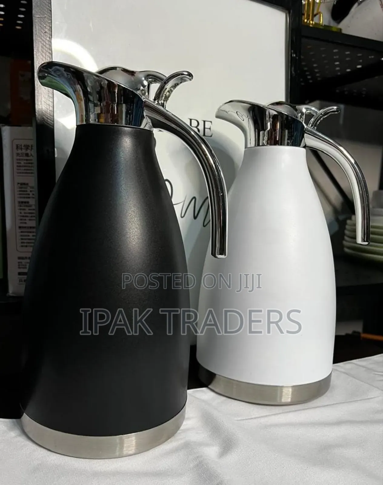 2 Litres Unbreakable Flask Black and White