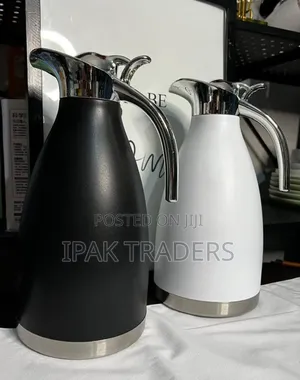 2 Litres Unbreakable Flask Black and White
