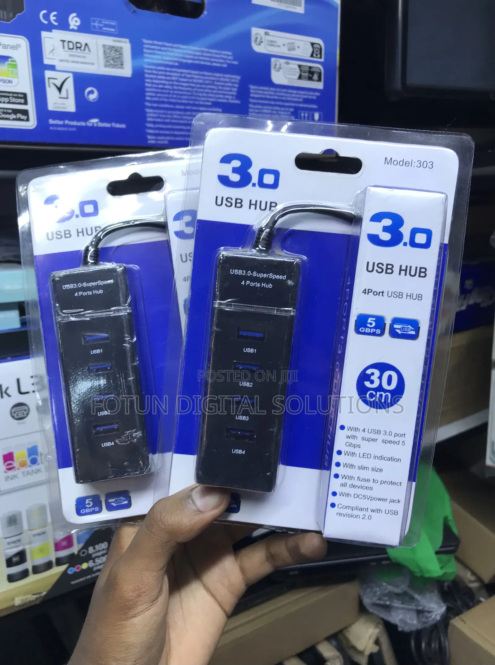 4-Port Usb 3.0 Hub 30cm - High-Speed Data Hub