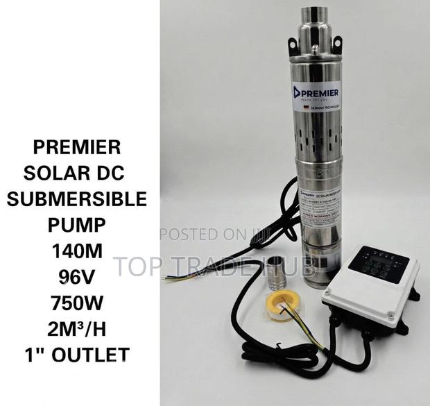Premier Solar Dc Submersible Water Pump 750w 140m Head 96v