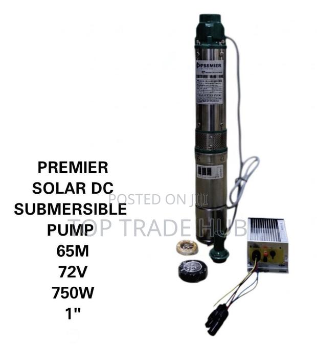 Premier 750w Solar Dc Submersible Water Pump 65m Head 72v