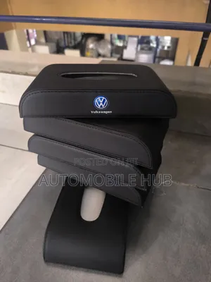 Vw Premium Pu Leather Car Tissue Holder – Dashboard Organizer