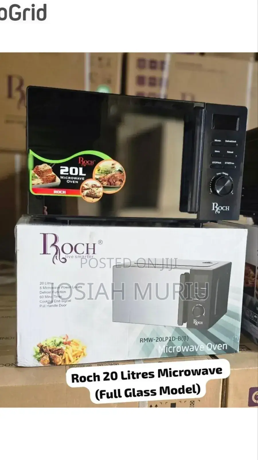New Model 20 Litres Digital Roch Microwave Full Glass Model