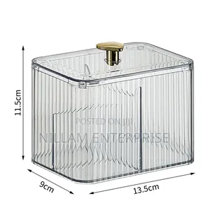 *3-Compartment Clear Acrylic Earbud/Multipurpose Organizer*