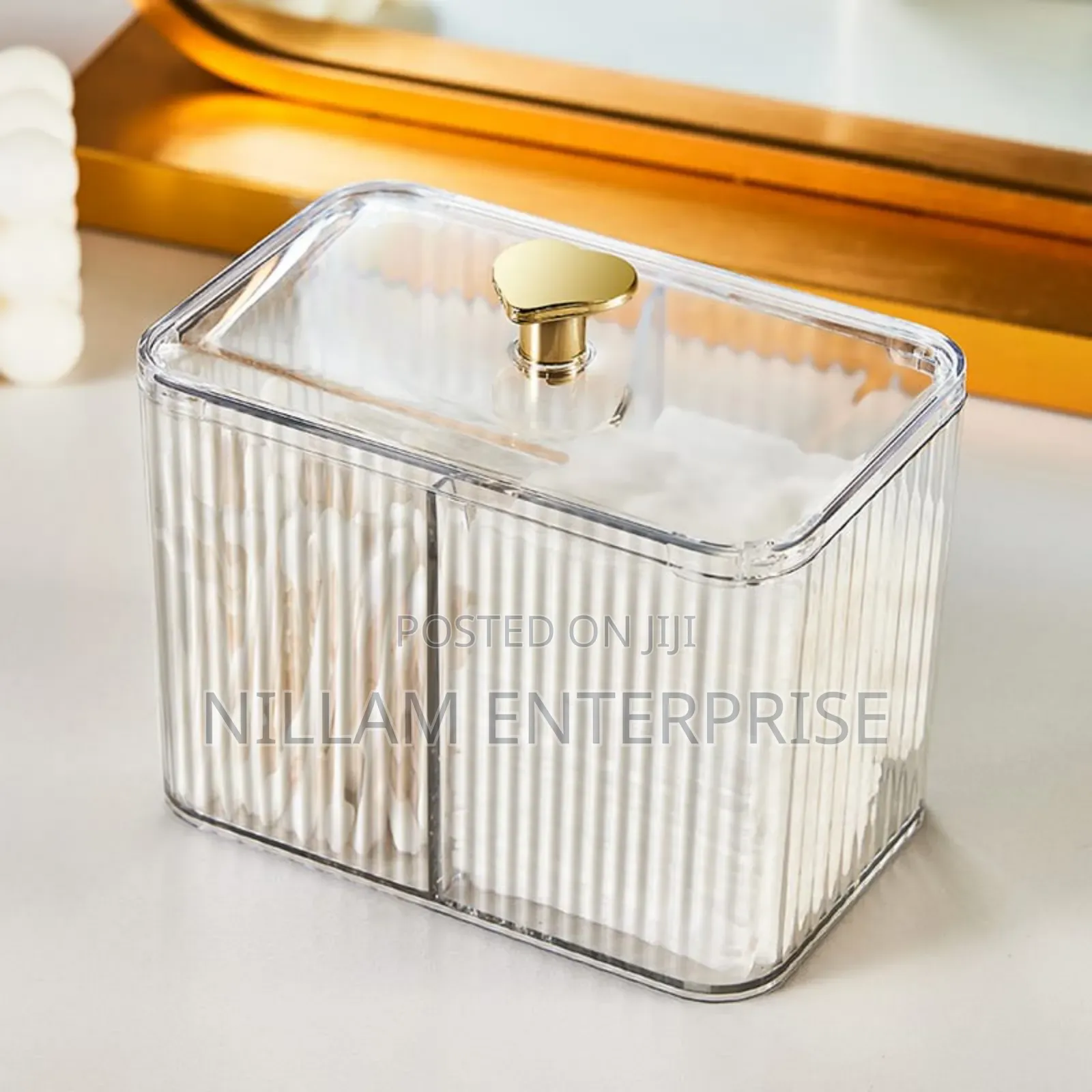 *3-Compartment Clear Acrylic Earbud/Multipurpose Organizer*