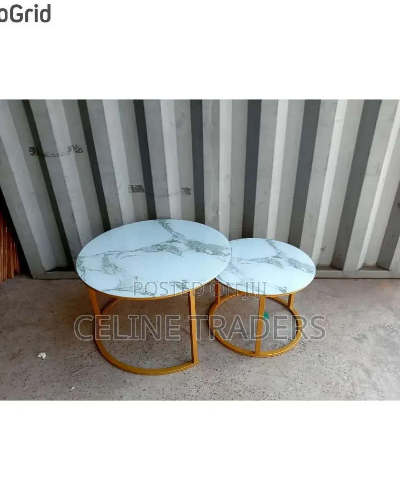 Elegant Marble Nesting Coffee Tables With a Glass-Effect Finish