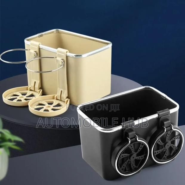 Premium Car Back Seat Tissue Organiser With Built-in Cupholder