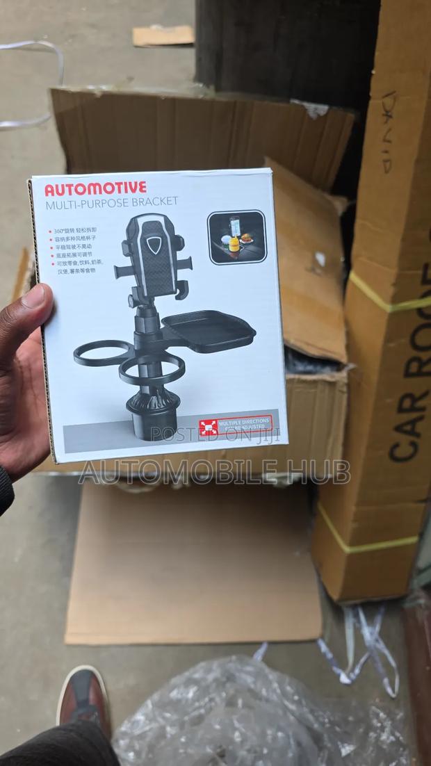 Multi-Function Car Cup Holder With Phone Holder Dual Cup Slots - main view