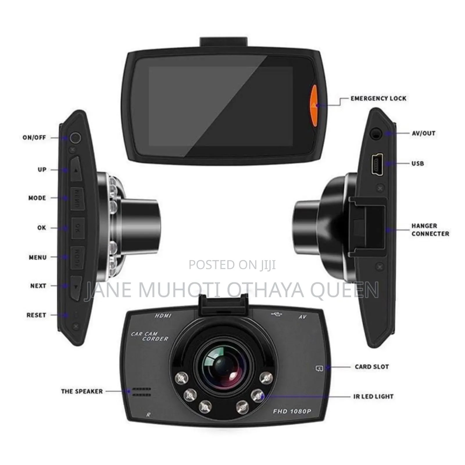 *1080p Hd Car DVR Dash Camera