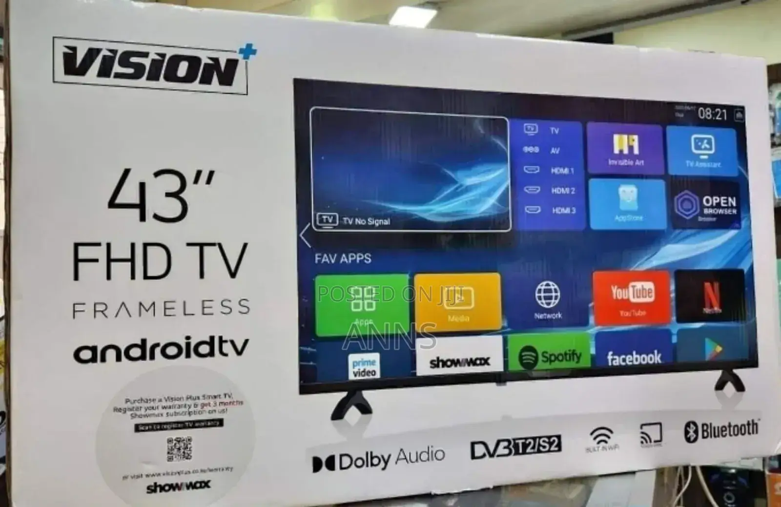 Vision 43 Inch Smart Android FHD Tv Flameless