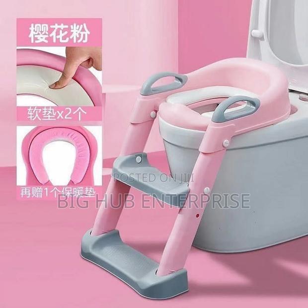 Adjustable Kids Potty Training Seat With Step Ladder - main view