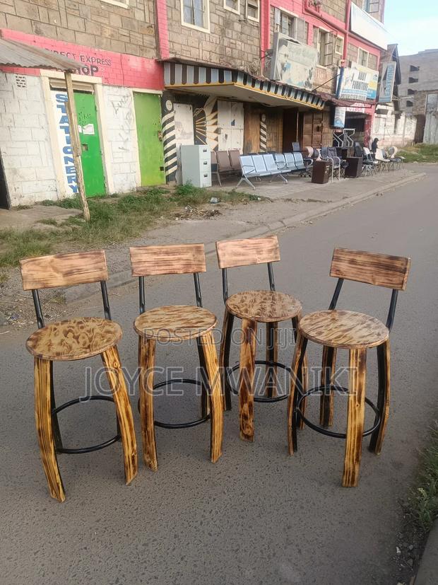 Modern High Bar Wooden Chairs  - thumbnail 2