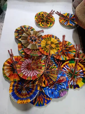 Ankara Handheld Fan For Wedding /Cultural Event Fan
