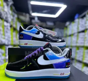 Nike Air Force 1 Low ' '18 Qs Sneaker in Black, Varsity Royal White