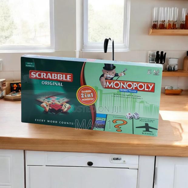2 in 1 Scrabble Monopoly Board Game - main view