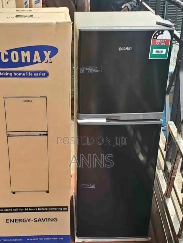 Black Ecomax 138 Litres Double Door Refrigerator - main view