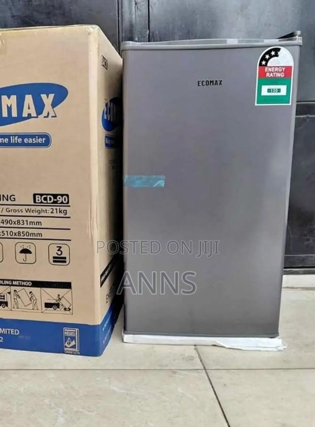 Grey Silver Ecomax Single Door Fridge 90 Litres