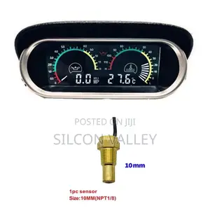 12v 24v Digital Water Temperature Gauge + Volt Sensor 1/8npt
