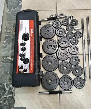 50 KGS Dumbbells, - Iron Cast Plus Case