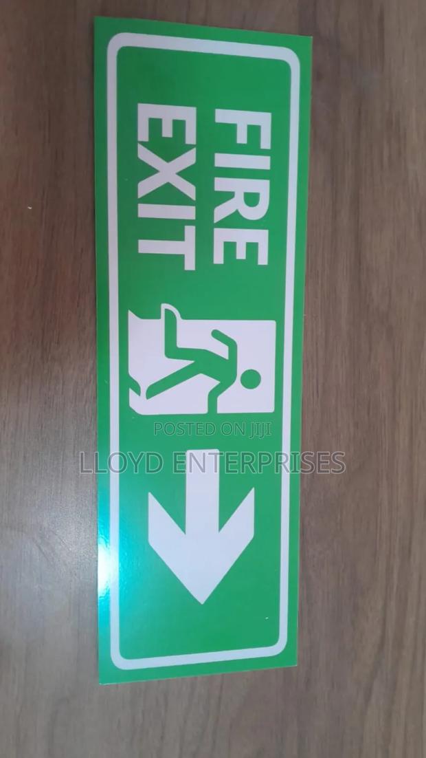 Reflective Fire Exit Sign - main view