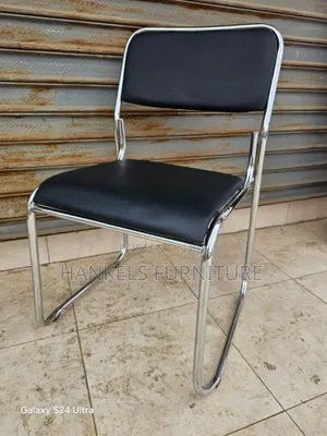 Modern Chrome Office Waiting Chair