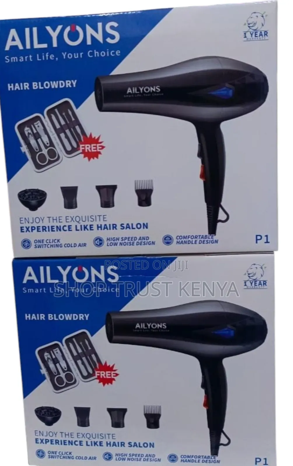 Ailyons Hairdryer Blowdryer With Accessories