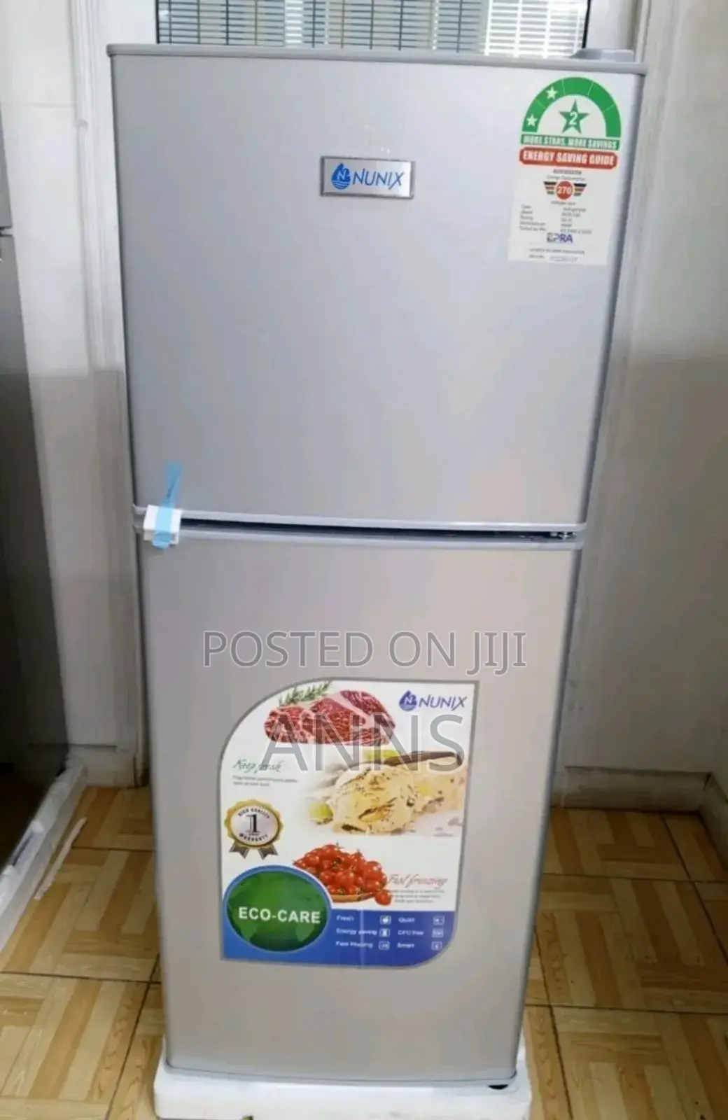 138litres Nunix Double Door Fridge