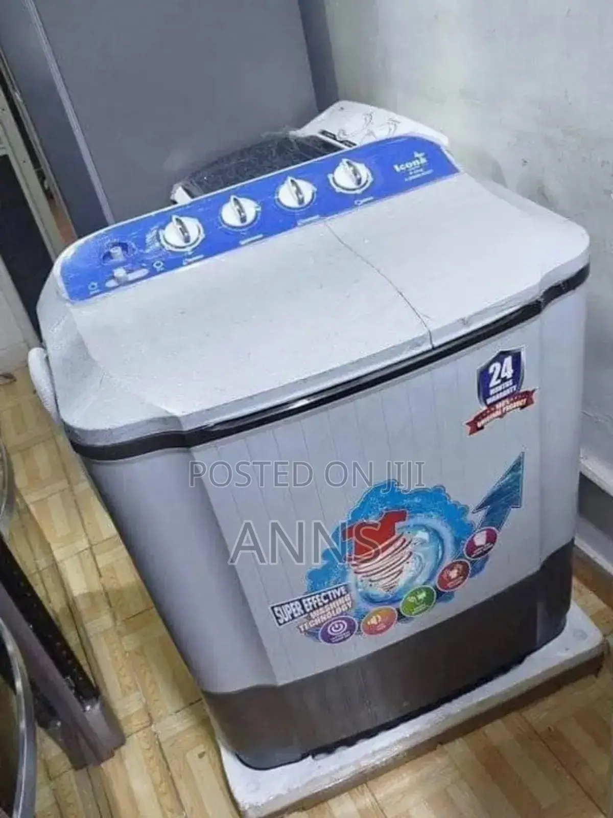 White Semi Automatic Icona Washing Machine 9.5 KGS