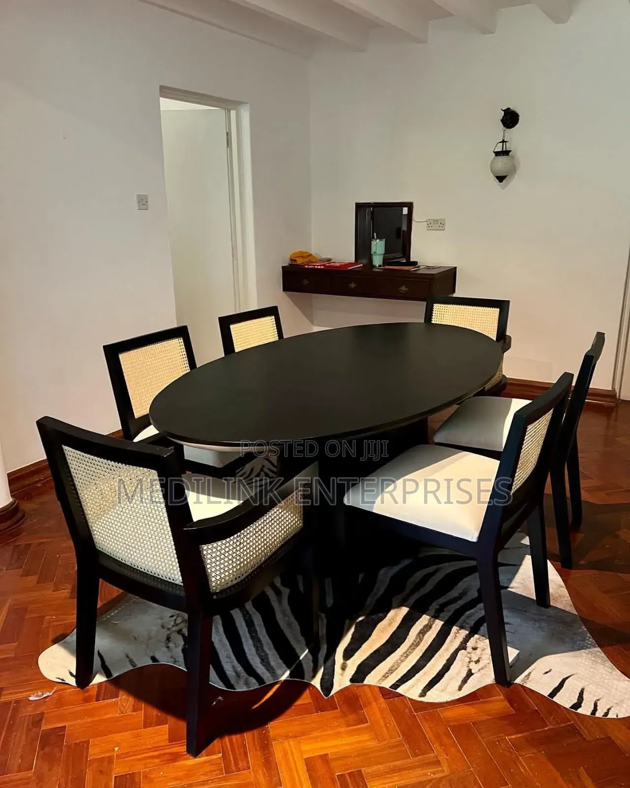Oval Rattaned Six Seater Oval Set