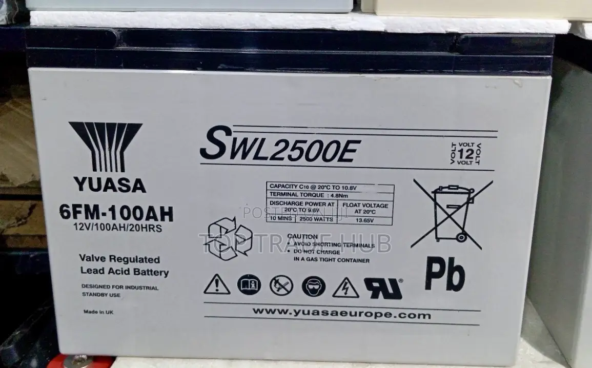 Yuasa Europe Deep Cycle Lead Acid Solar Battery 12v 100ah /20 Hour