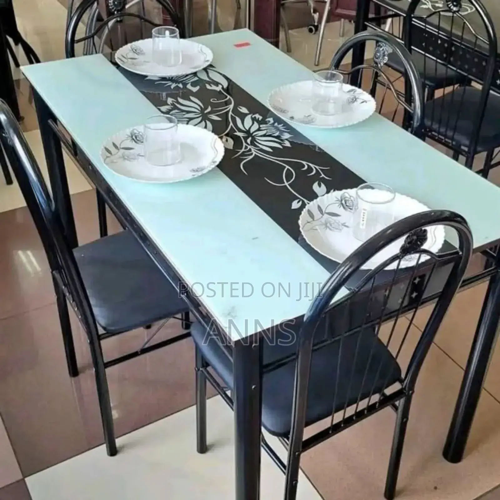 Black and White Dining Table+ Seats