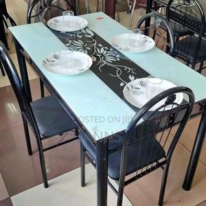 Black and White Dining Table+ Seats - main view