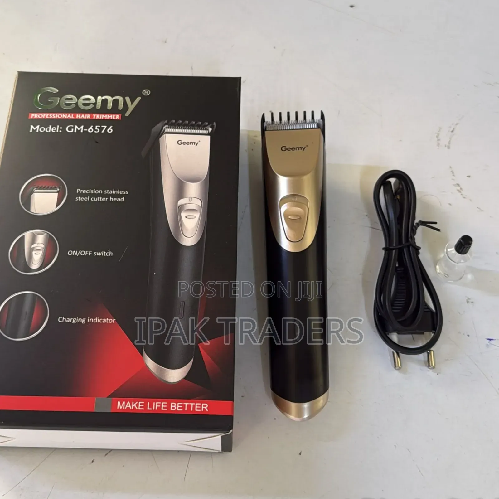 Geemy Gm-6576 Professional Hair Trimmer –Rechargeable