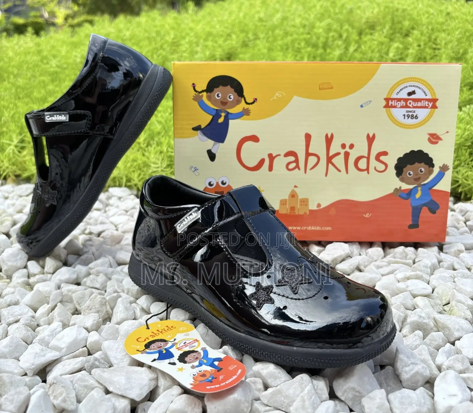 Girls Crab Kids School Shoes Size 25-36