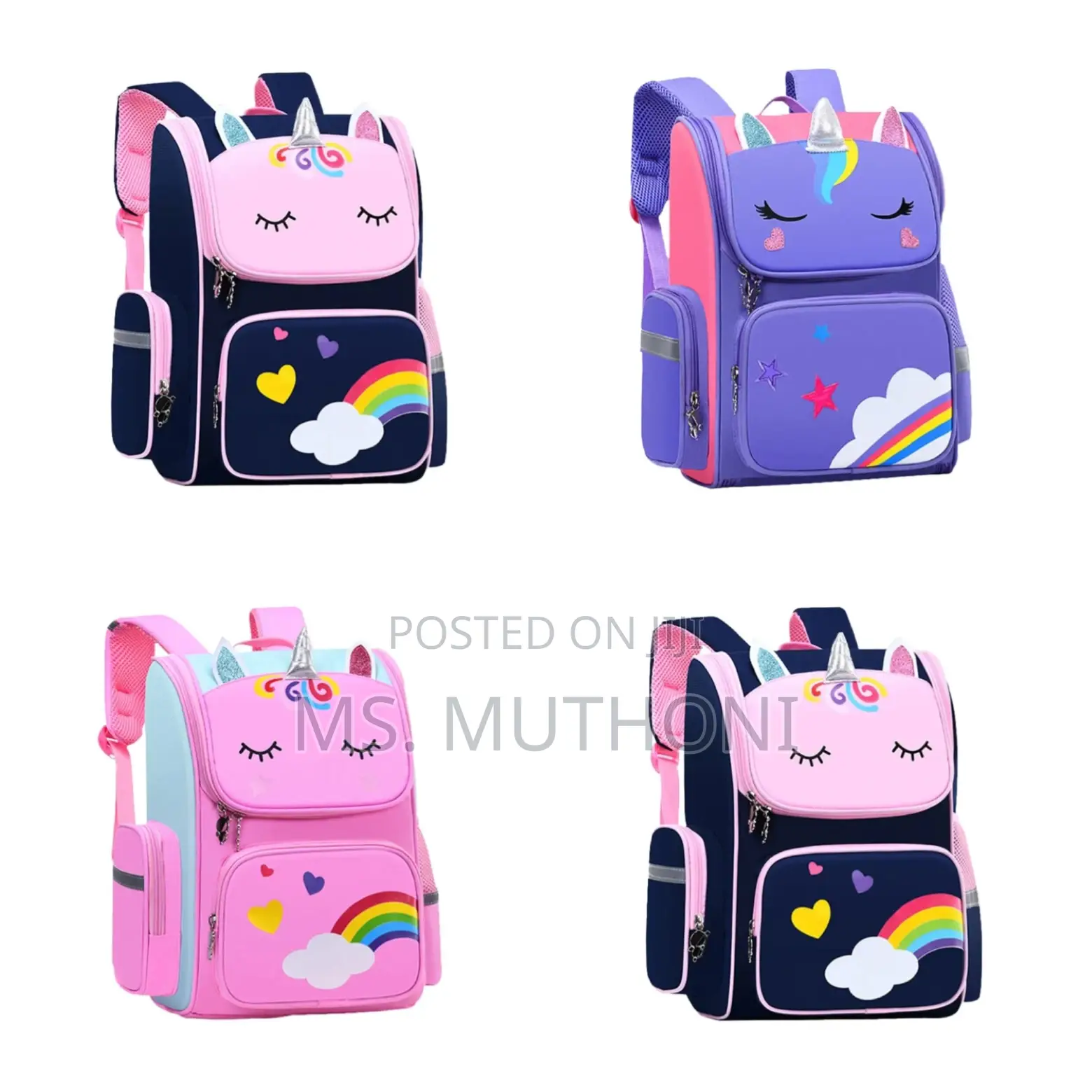 Grade 2-6) Unicorn Baby School Bag