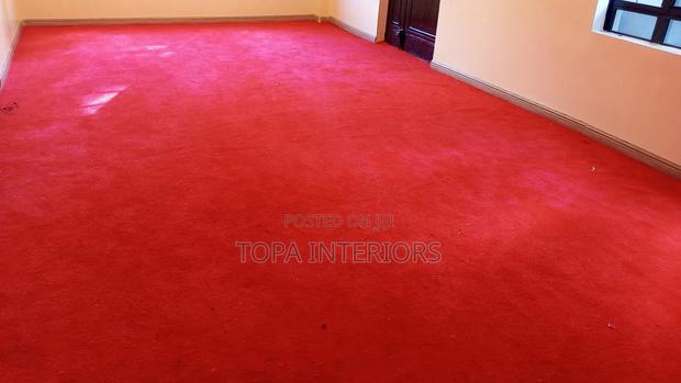 Office Floor Insulation Red Wall to Wall Carpets Installation
