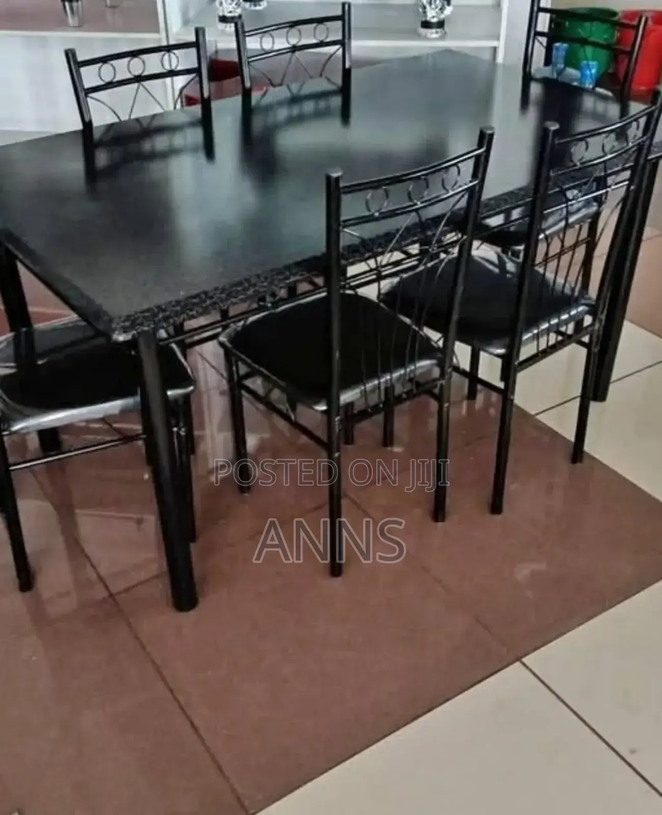 6 Sitter Dining Table (Black Design)