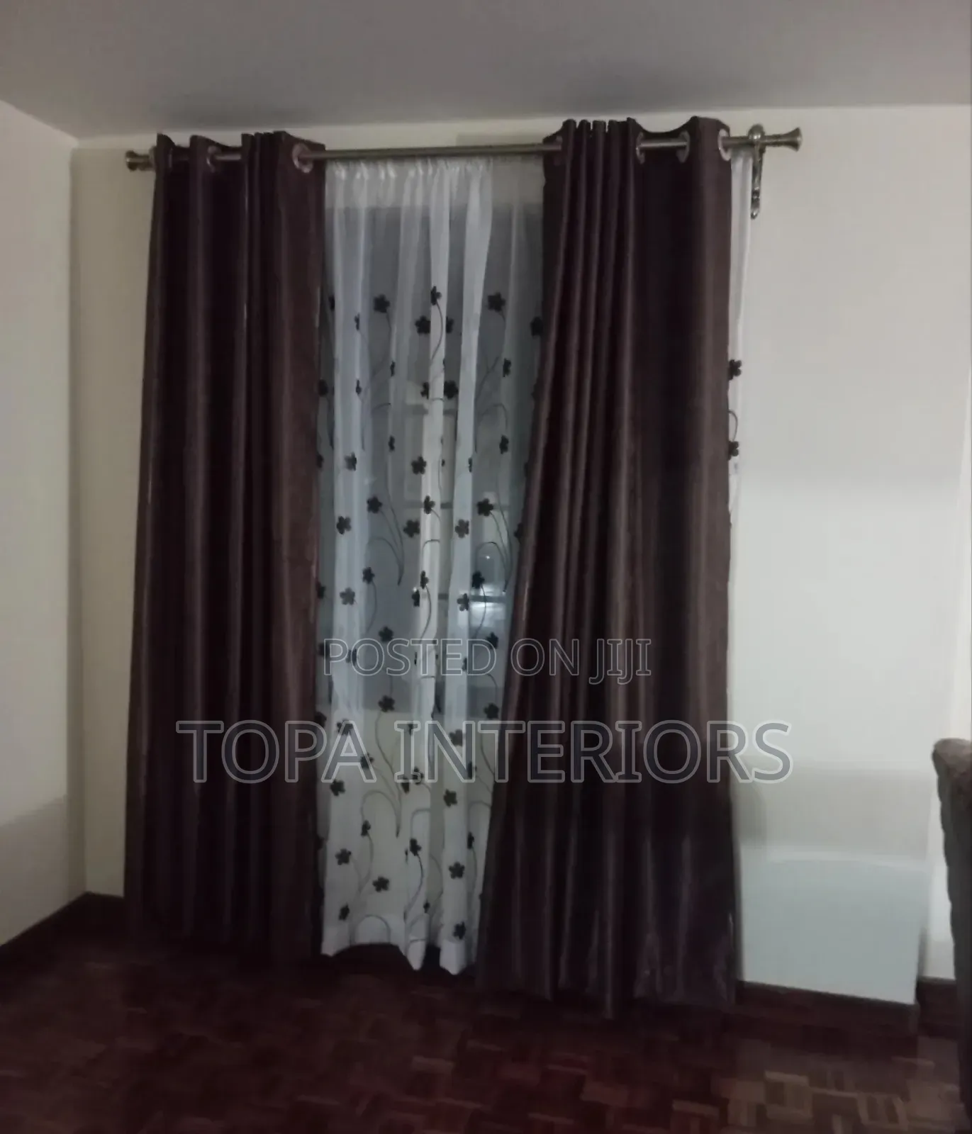 Chocolate Brown Curtains for Living Room Decoration