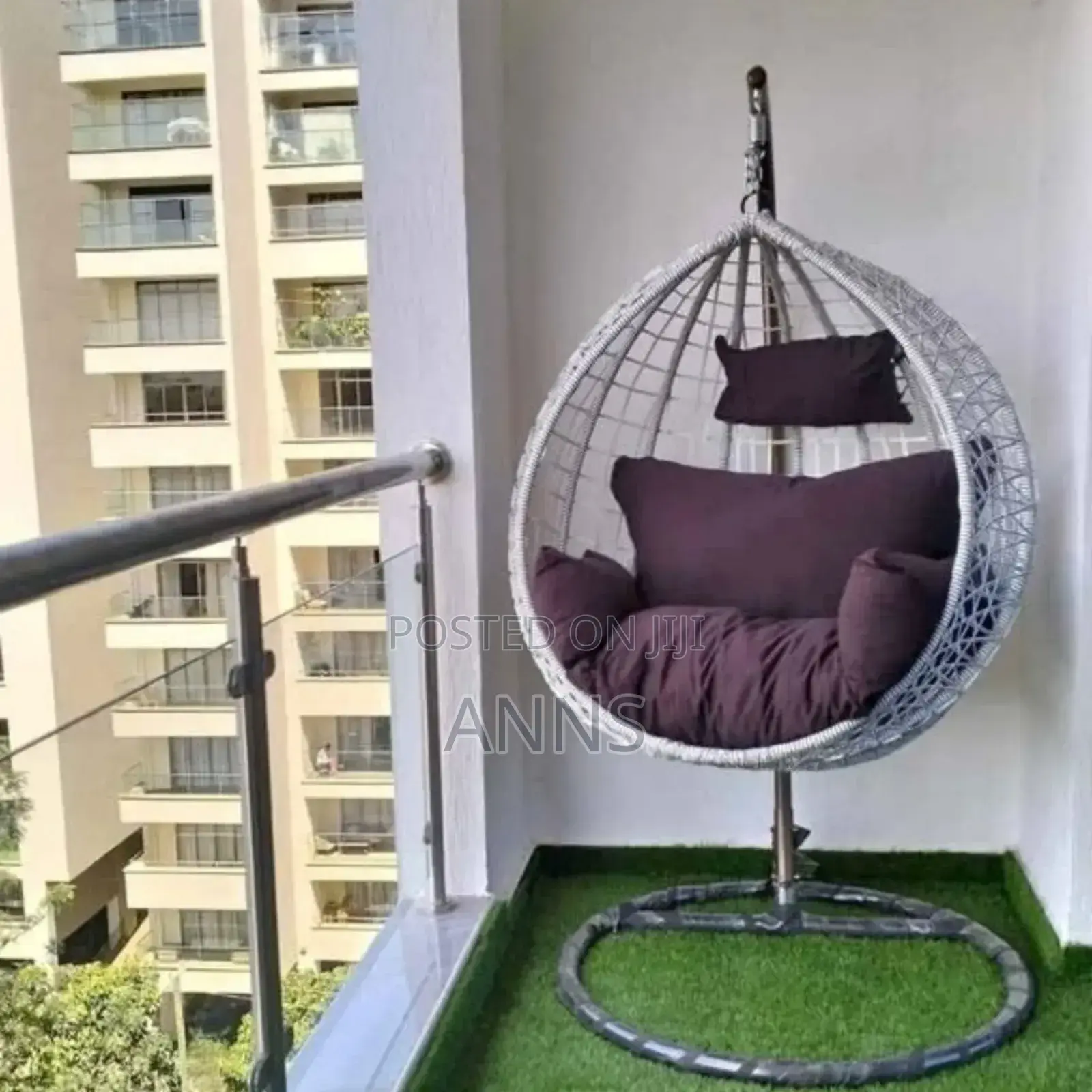 White Classic Durable Swing Chair