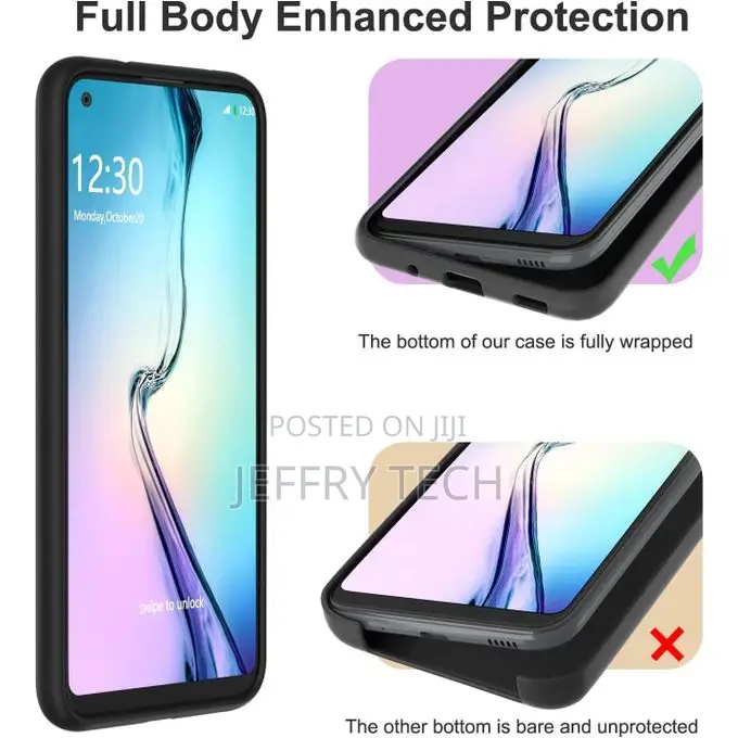 Samsung Galaxy A11 Protective Soft Silicone Cover- Black