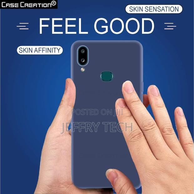 Samsung A10s Silicone Protective Soft Cover- Blue - thumbnail 3