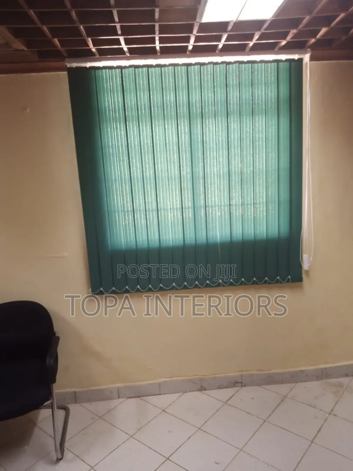Beautiful Custom Made Vertical Office Curtains Installation