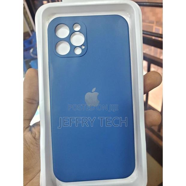 iPhone 12 Pro Silicone Cover -Blue - thumbnail 2