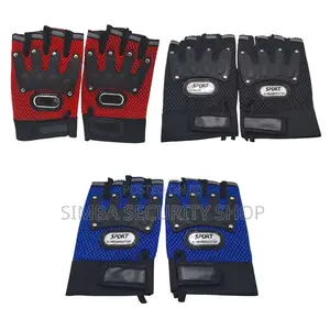 Breathable Half Finger Cycling Gloves With Reflective Strips Bicycle